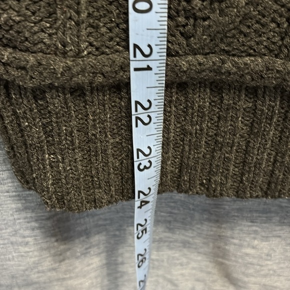 Women’s Nine West Size L Short Sleeve Large Knit Oversized Collar Gray Sweater - Picture 5 of 6